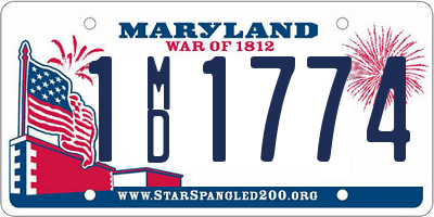 MD license plate 1MD1774