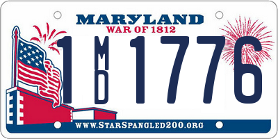 MD license plate 1MD1776