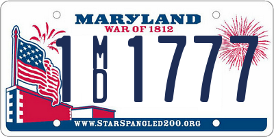 MD license plate 1MD1777