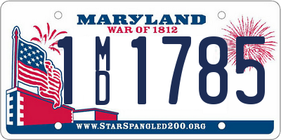 MD license plate 1MD1785
