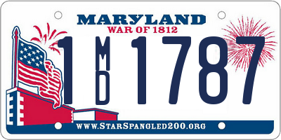 MD license plate 1MD1787