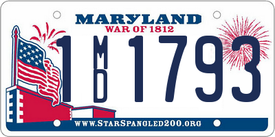 MD license plate 1MD1793