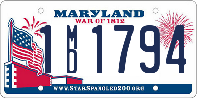 MD license plate 1MD1794