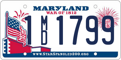 MD license plate 1MD1799
