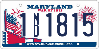 MD license plate 1MD1815