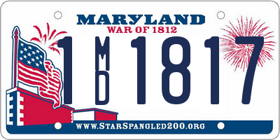 MD license plate 1MD1817