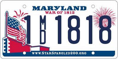 MD license plate 1MD1818