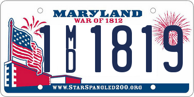 MD license plate 1MD1819