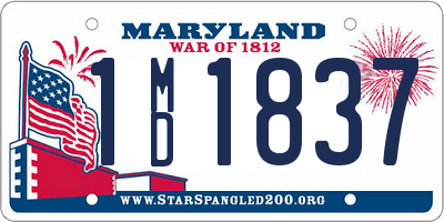 MD license plate 1MD1837