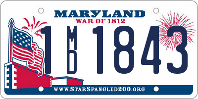 MD license plate 1MD1843