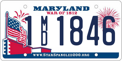 MD license plate 1MD1846