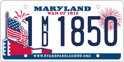 MD license plate 1MD1850