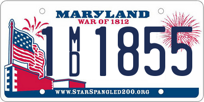 MD license plate 1MD1855