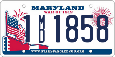 MD license plate 1MD1858