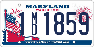 MD license plate 1MD1859