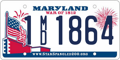 MD license plate 1MD1864