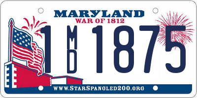 MD license plate 1MD1875
