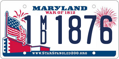 MD license plate 1MD1876