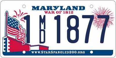 MD license plate 1MD1877