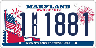 MD license plate 1MD1881