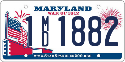 MD license plate 1MD1882