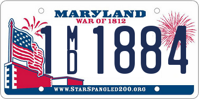 MD license plate 1MD1884