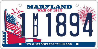 MD license plate 1MD1894