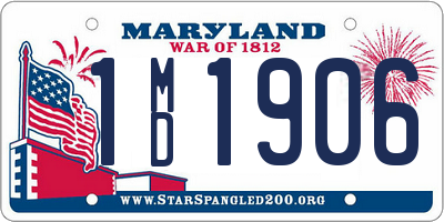 MD license plate 1MD1906