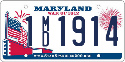 MD license plate 1MD1914