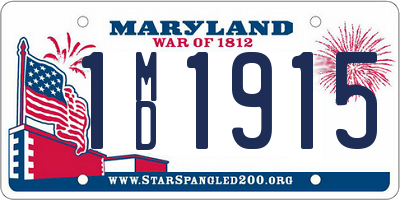 MD license plate 1MD1915