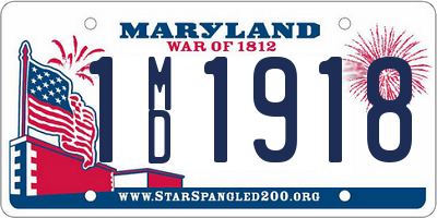 MD license plate 1MD1918