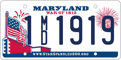 MD license plate 1MD1919