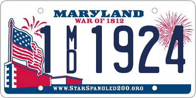 MD license plate 1MD1924