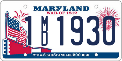 MD license plate 1MD1930