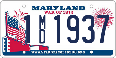 MD license plate 1MD1937