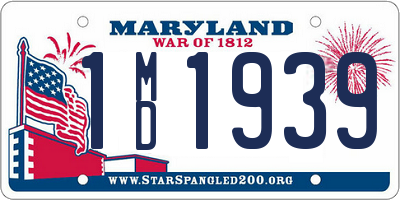 MD license plate 1MD1939