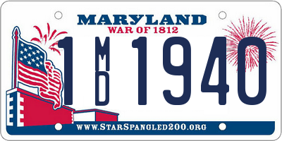 MD license plate 1MD1940