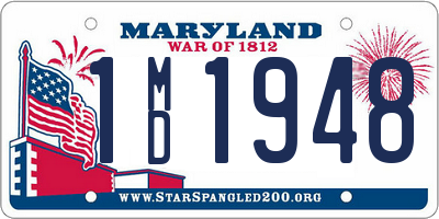 MD license plate 1MD1948