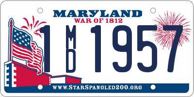 MD license plate 1MD1957