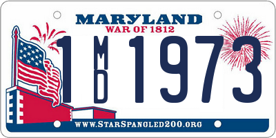 MD license plate 1MD1973