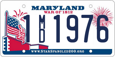 MD license plate 1MD1976