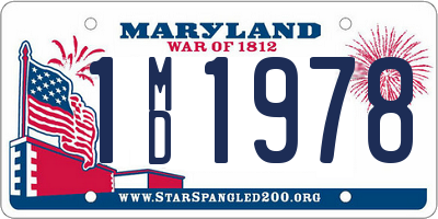 MD license plate 1MD1978