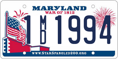 MD license plate 1MD1994