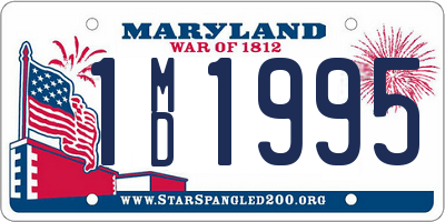 MD license plate 1MD1995