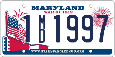 MD license plate 1MD1997