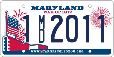 MD license plate 1MD2011