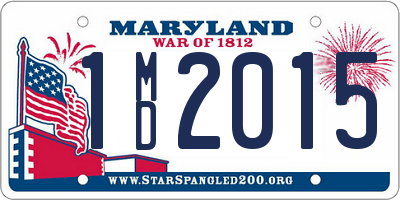 MD license plate 1MD2015