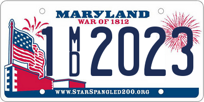 MD license plate 1MD2023