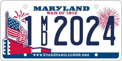 MD license plate 1MD2024