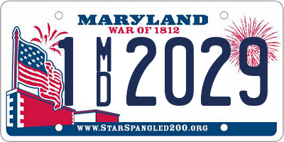 MD license plate 1MD2029